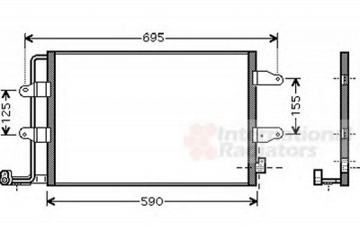 VAN WEZEL 58005252 -  Конденсатор, кондиционер
